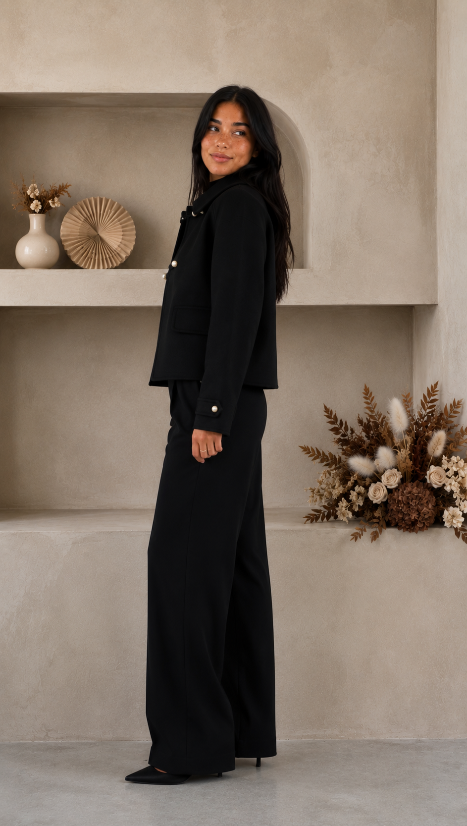 Vestje dames, wol-look polyester – foto 3 – Nora Janne