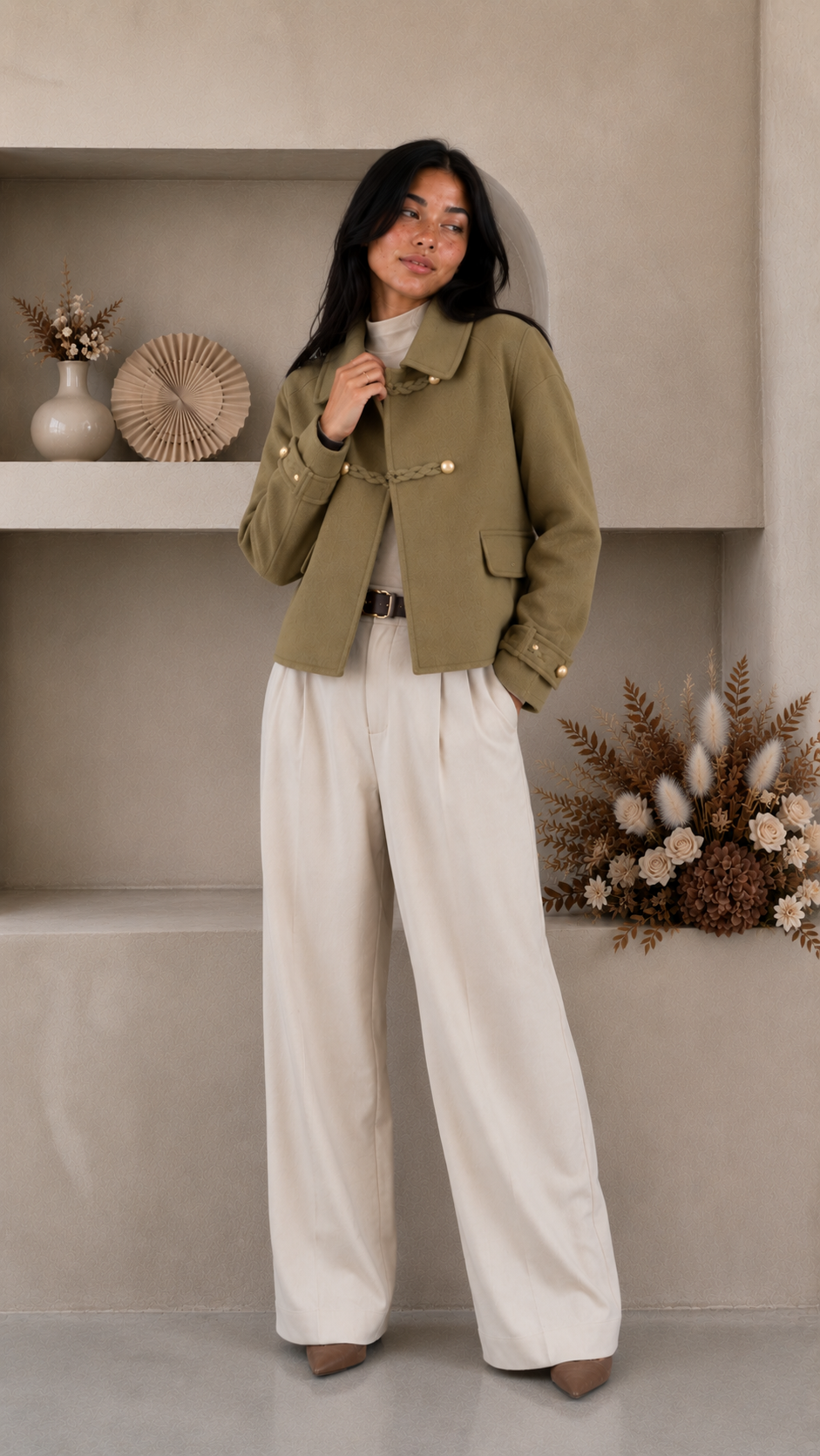 Vestje dames, wol-look polyester – Nora Janne
