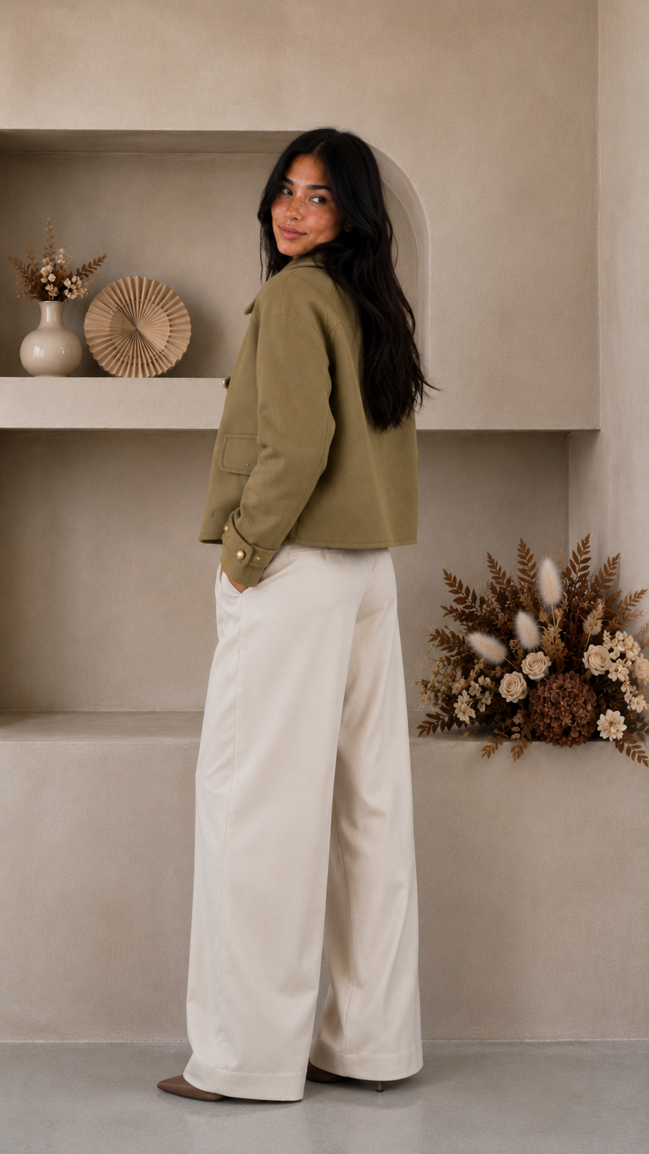 Vestje dames, wol-look polyester – foto 2 – Nora Janne