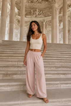 Broek dames, tencel met linnen-look – foto 3 – Nora Janne