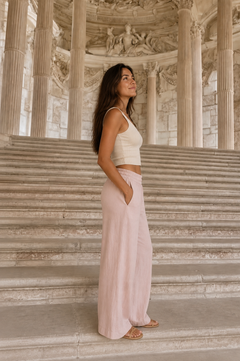 Broek dames, tencel met linnen-look – foto 4 – Nora Janne