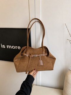 Handtas dames, kunstleer met suède-fluweel afwerking – foto 2 – Nora Janne