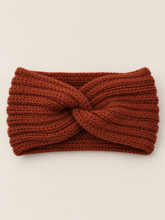 Oorwarmers dames in het terracotta, wol – Nora Janne
