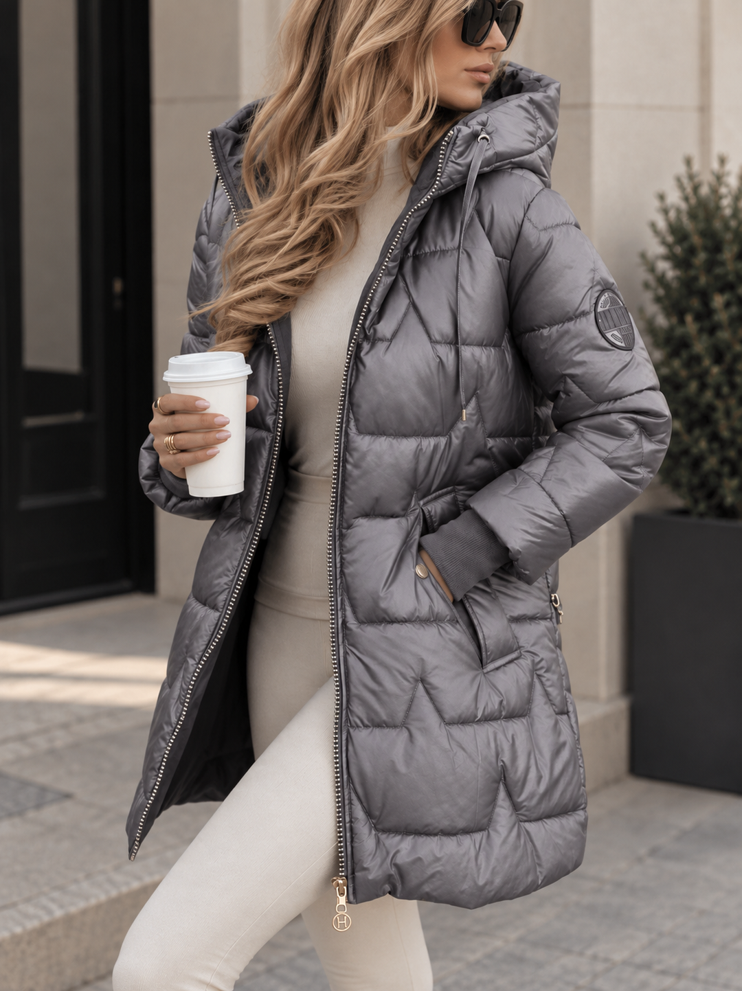 Winterjas dames, gewatteerde polyester – foto 10 – Nora Janne