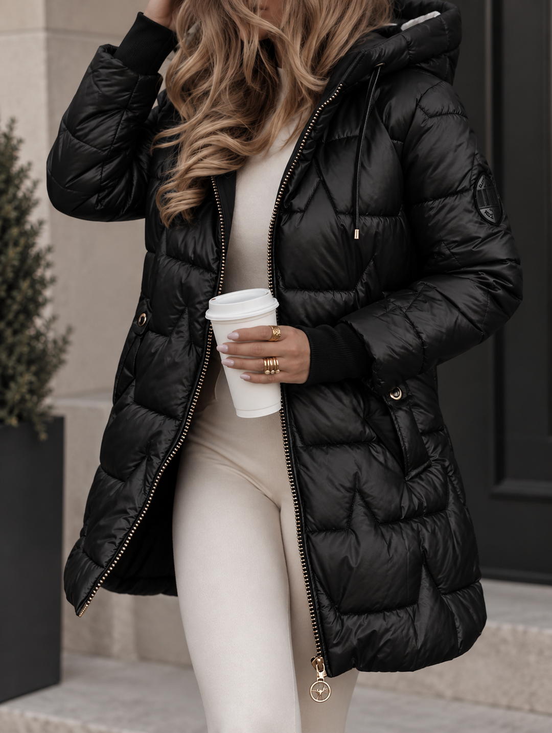 Winterjas dames, gewatteerde polyester – foto 9 – Nora Janne