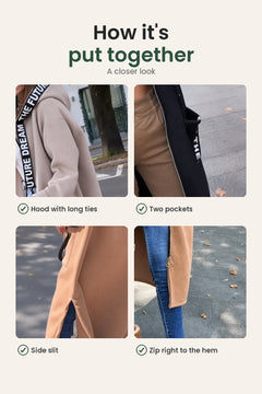 [en] Long cardigan with hood – how it&