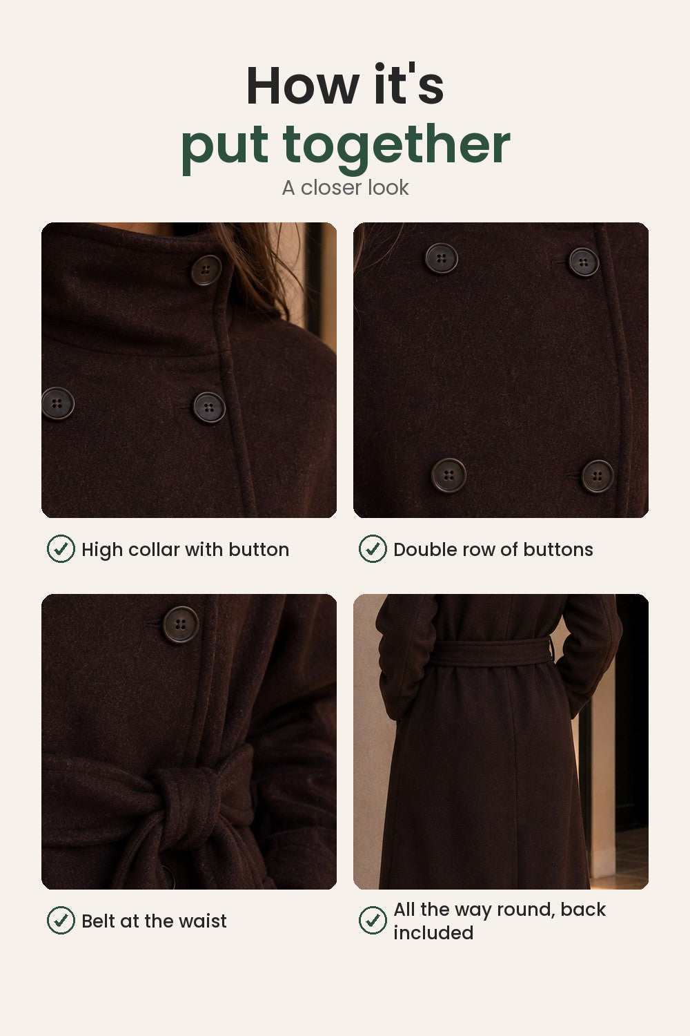 Long trench coat with waist belt – how it&