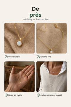 [fr] Collier court avec pierre d&