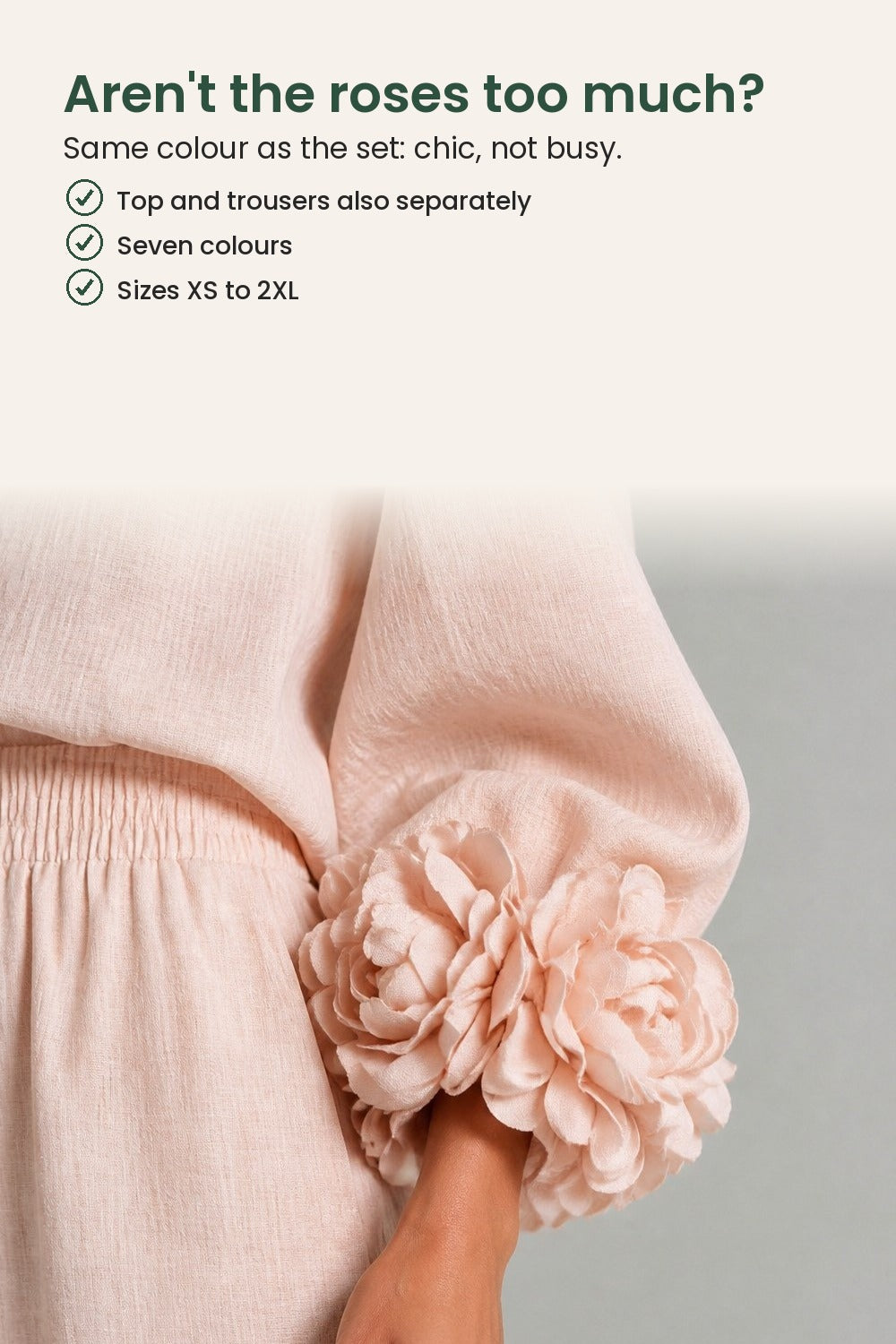 Two-Piece Set with Flower Cuffs – aren&