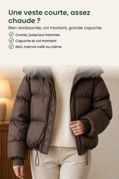 [fr] Doudoune courte à capuche – une veste courte, assez chaude ? Bien rembourrée, avec capuche