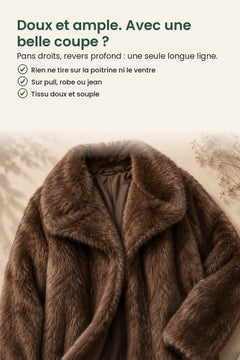 [fr] Manteau ouvert avec col revers – doux et ample. Avec une belle coupe ? Pans droits, revers profond : une seule longue ligne