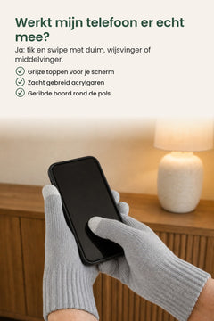 [nl] Gebreide handschoenen voor je touchscreen – werkt mijn telefoon er echt mee? Ja, met duim, wijsvinger of middelvinger