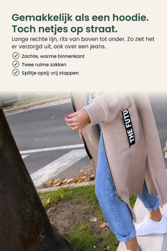 [nl] Lange vest met kap – gemakkelijk als een hoodie, toch netjes op straat