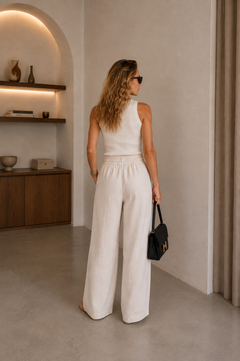 Broek dames, tencel met linnen-look – foto 2 – Nora Janne