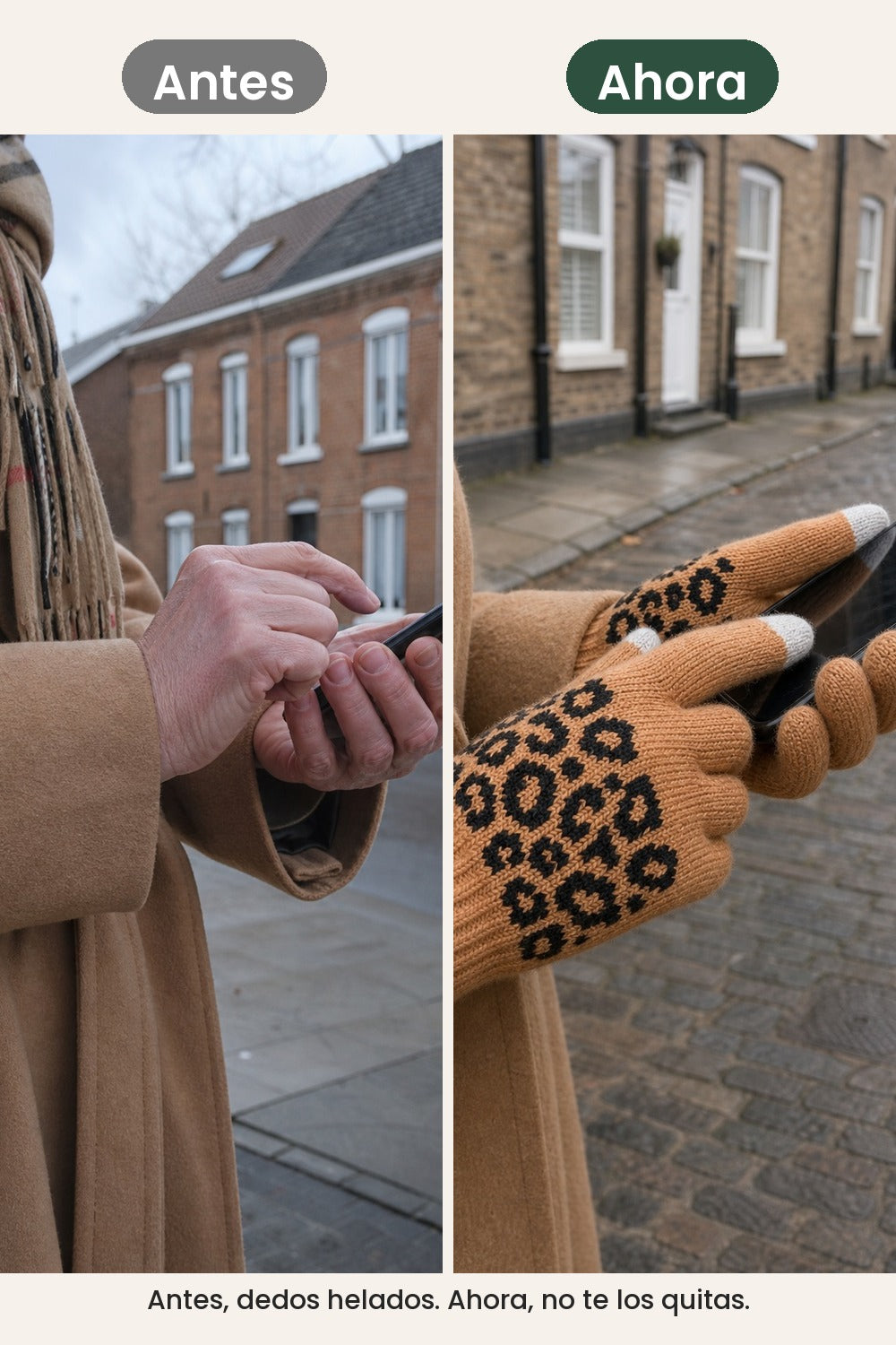 Guantes de jacquard para pantalla táctil – antes, dedos helados. Ahora, no te los quitas