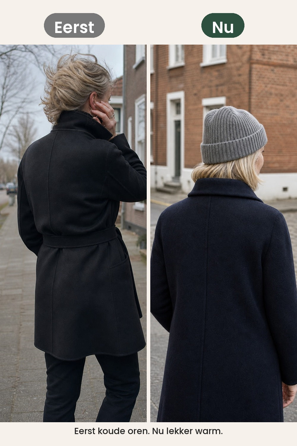 Effen gebreide muts – eerst koude oren, nu lekker warm