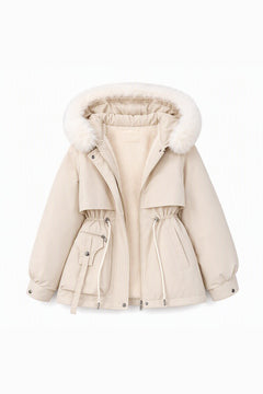 Fenna Winterparka in Ecru – productfoto met voering