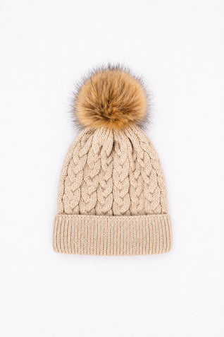 Knitted Pompom Hat