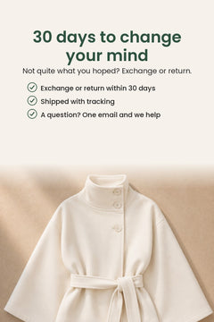 [en] Cape coat with stand-up collar and belt – 30 days to change your mind