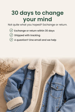 [en] Long denim coat with teddy collar – 30 days to change your mind