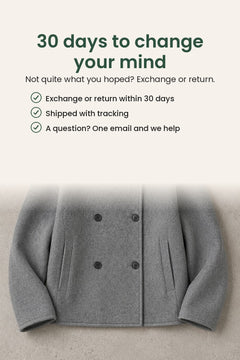 [en] Short jacket with stand-up collar and double row of buttons – 30 days to change your mind