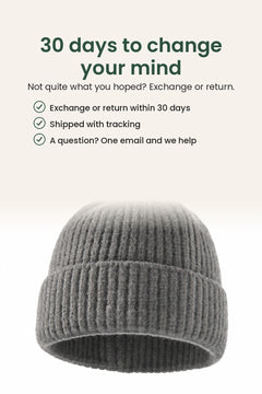 [en] Plain Knitted Beanie – 30 days to change your mind