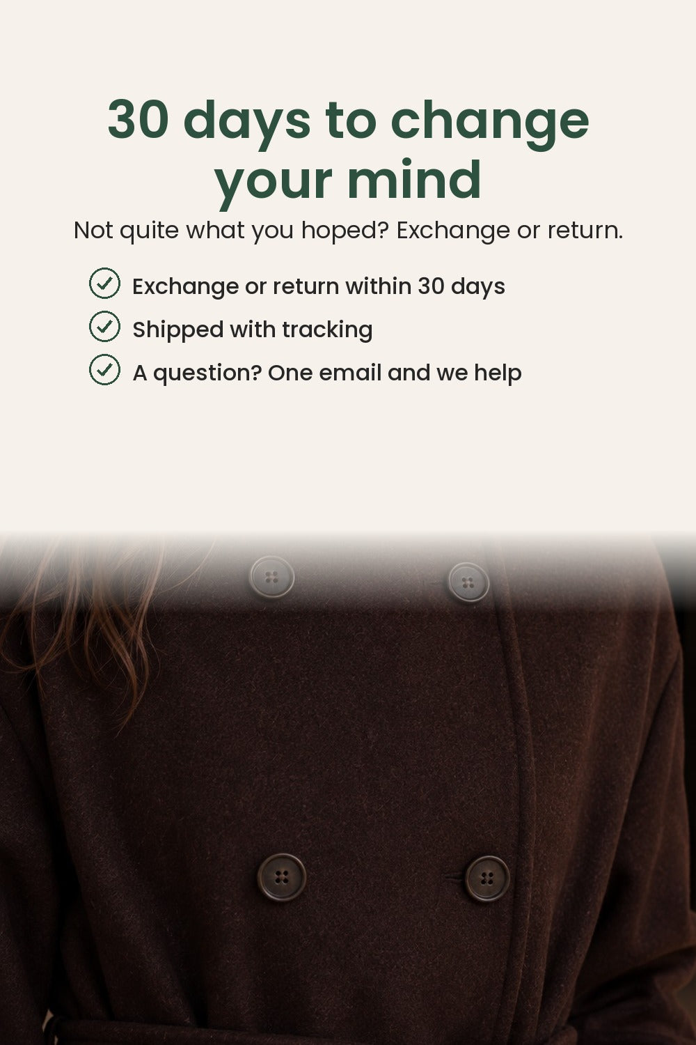 Long trench coat with waist belt – 30 days to change your mind