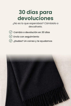 [es] Bufanda suave con flecos – 30 días para devoluciones