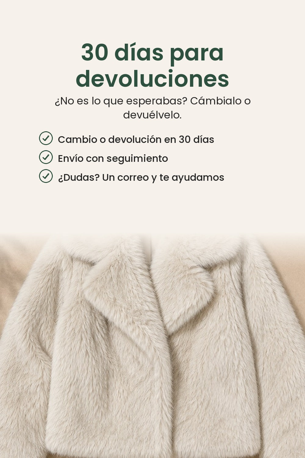 Abrigo abierto con cuello solapa – 30 días para devoluciones