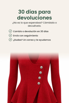 [es] Top elegante acanalado con peplum asimétrico – 30 días para devoluciones