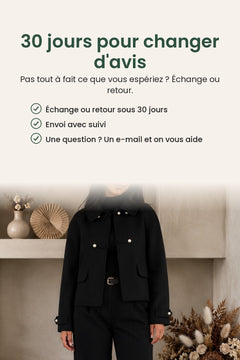 [fr] Gilet court avec boutons en perle et large col – 30 jours pour changer d&