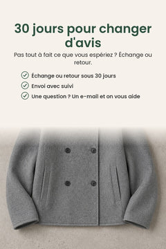 [fr] Veste courte avec col montant et double rangée de boutons – 30 jours pour changer d&