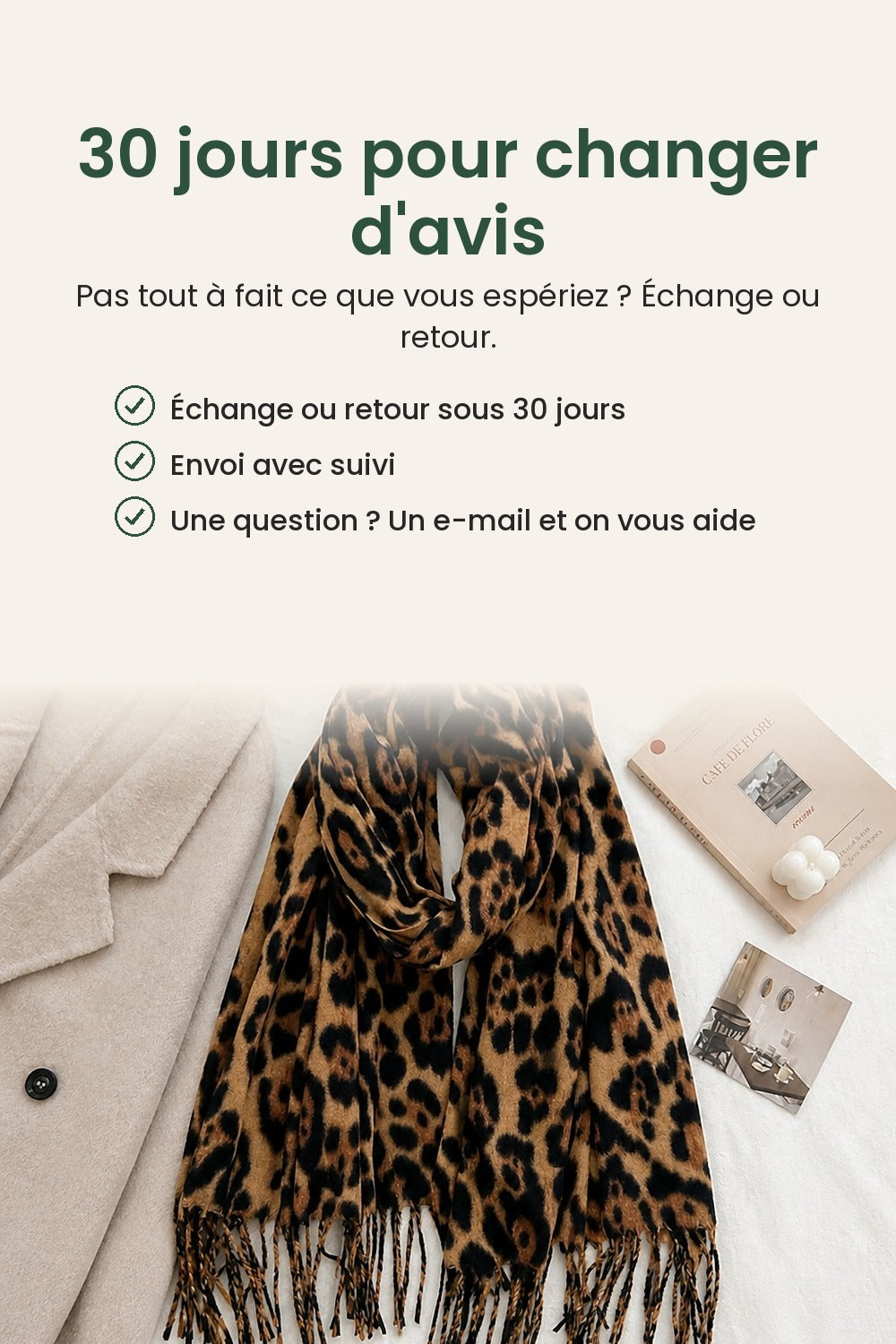 Écharpe imprimé léopard – 30 jours pour changer d&
