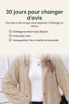 [fr] Veste en peluche à capuche et motif torsadé – 30 jours pour changer d&