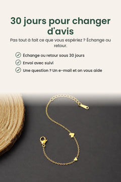 [fr] Bracelet aux trois cœurs dorés – 30 jours pour changer d&