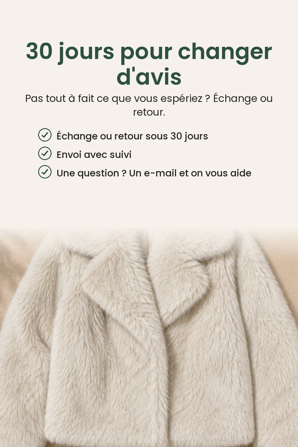 Manteau ouvert avec col revers – 30 jours pour changer d&