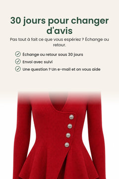 [fr] Top élégant côtelé à basque asymétrique – 30 jours pour changer d’avis
