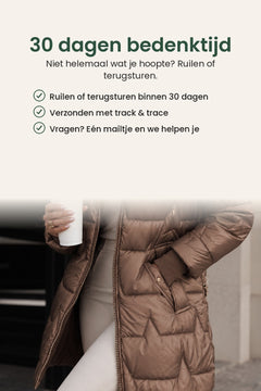 [nl] Gevoerde winterjas met verstelbare capuchon – 30 dagen bedenktijd