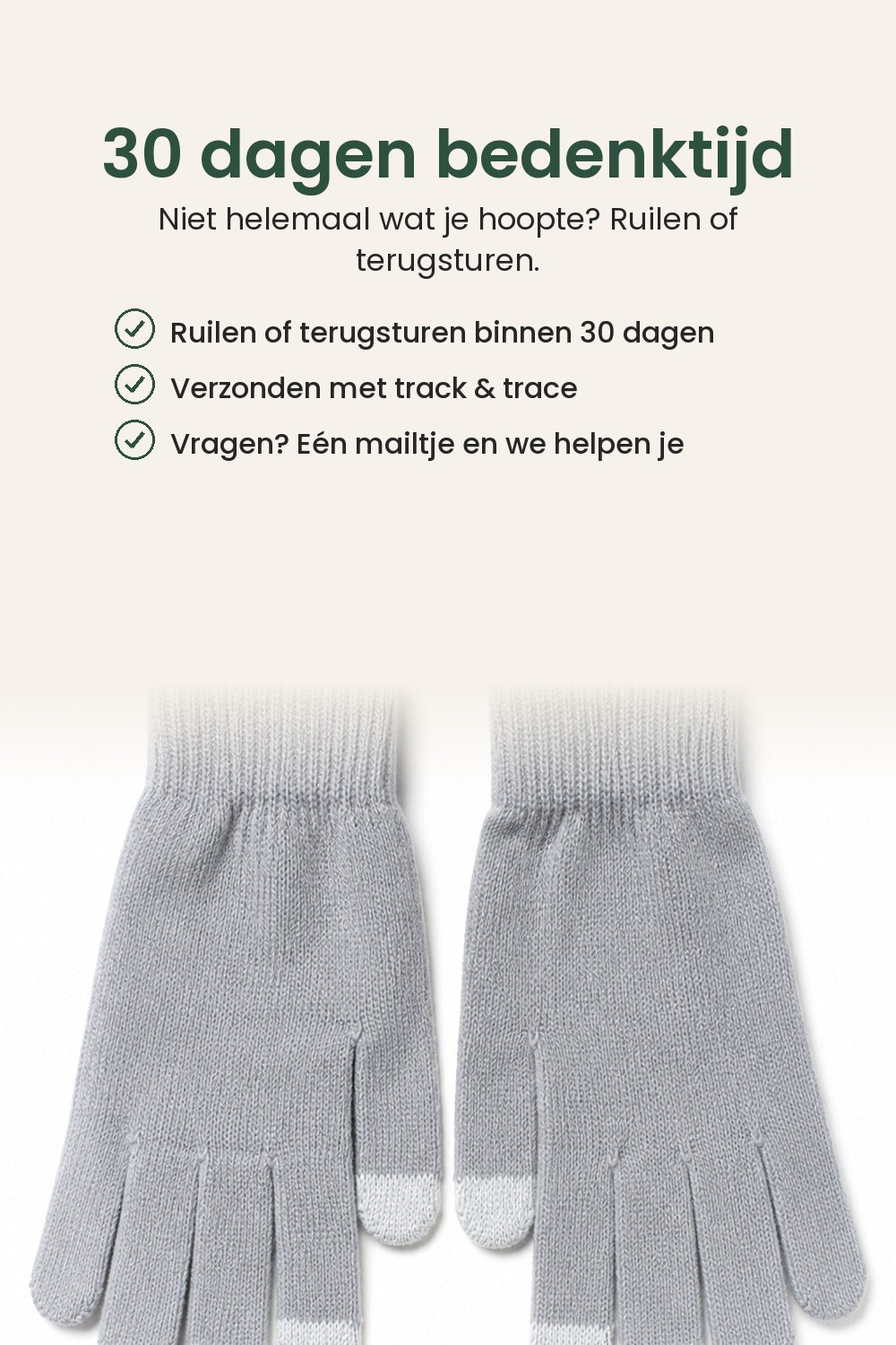 [nl] Gebreide handschoenen voor je touchscreen – 30 dagen bedenktijd