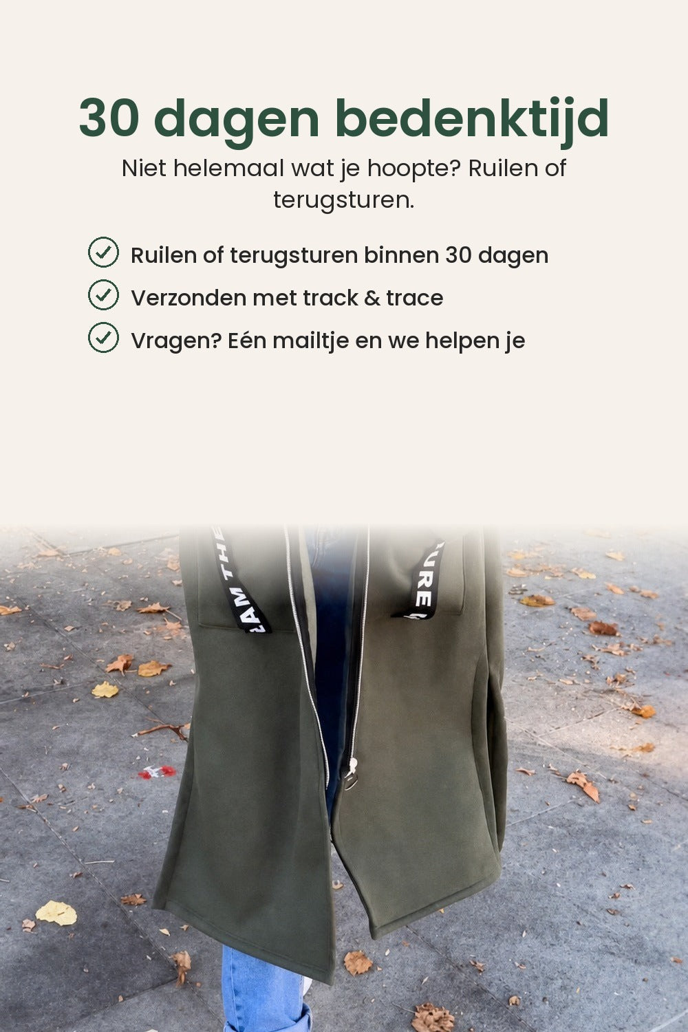 [nl] Lange vest met kap – 30 dagen bedenktijd