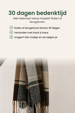[nl] Geruite sjaal met franjes – 30 dagen bedenktijd