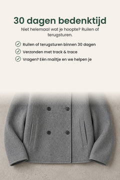 [nl] Kort jasje met staande kraag en dubbele knopenrij – 30 dagen bedenktijd