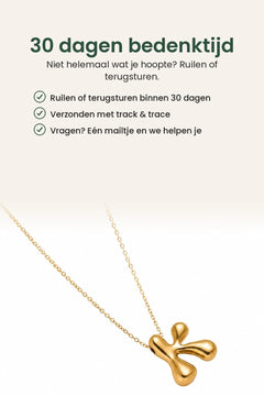 [nl] Letterketting met 18K-goudlaagje – 30 dagen bedenktijd