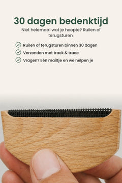 [nl] Houten pluizenkam voor truien en jassen – 30 dagen bedenktijd