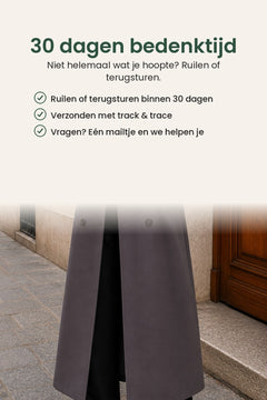 [nl] Klassieke jas met reverskraag en dubbele knopenrij – 30 dagen bedenktijd