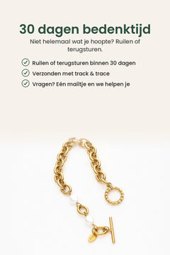 [nl] Schakelarmband met parels en knevelsluiting – 30 dagen bedenktijd