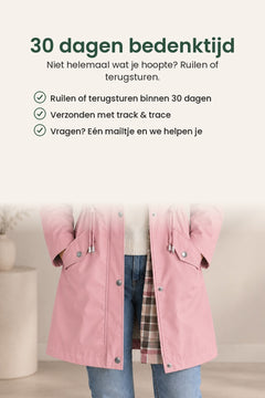 [nl] Middellange jas met capuchon en drukknopen – 30 dagen bedenktijd
