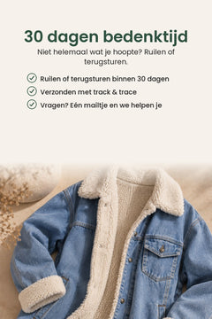 [nl] Lange spijkerjas met teddykraag – 30 dagen bedenktijd