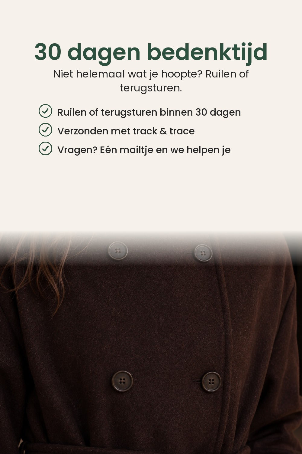 [nl] Lange trenchcoat met tailleceintuur – 30 dagen bedenktijd