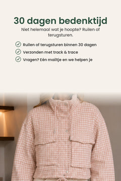 [nl] Kort geruit jasje met staande kraag – 30 dagen bedenktijd